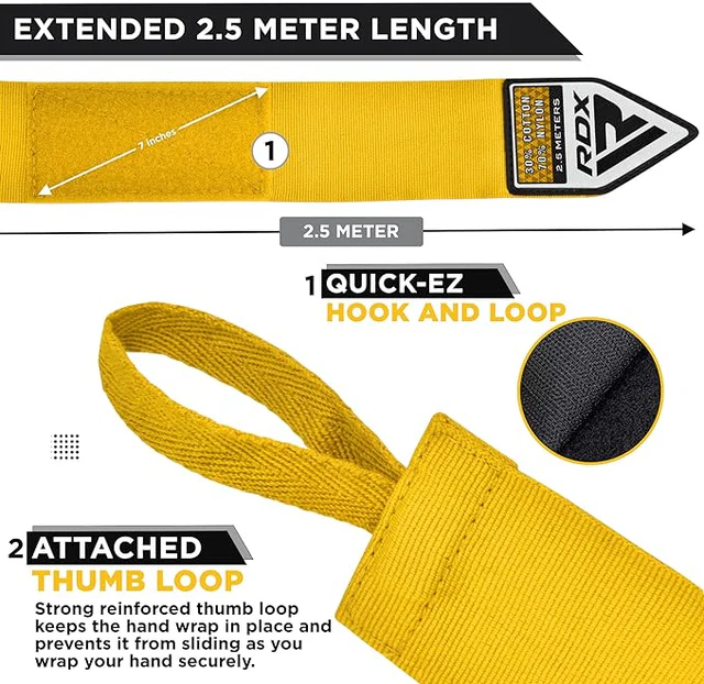 RDX Hand Wraps 2.5m - Multiple Colours - Image 5