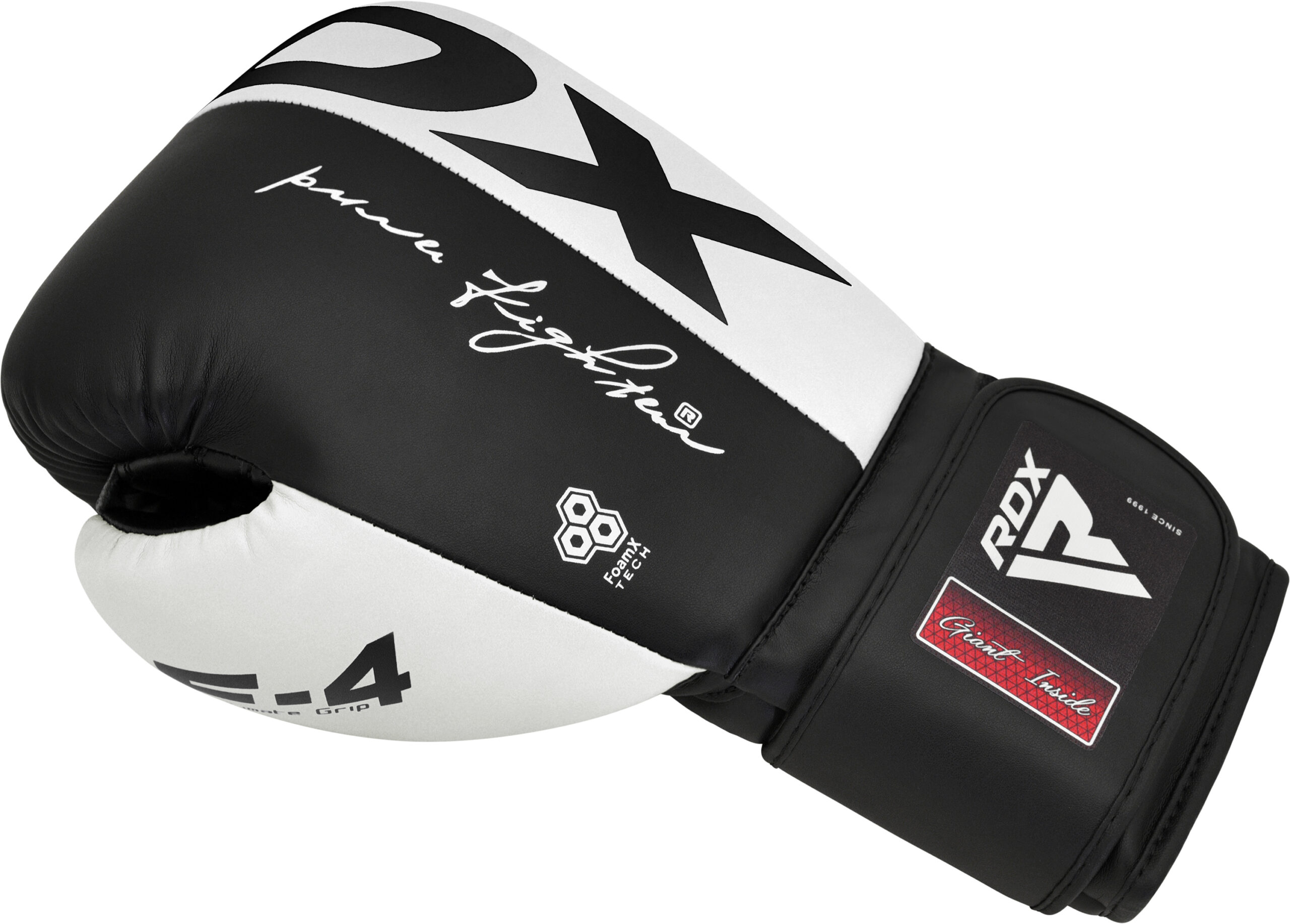 RDX F4 Boxing Gloves – Durable Training Gloves for Beginners - White/Black - Image 4