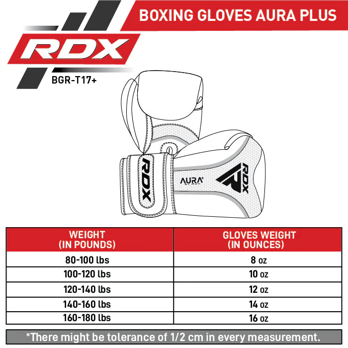 RDX Aura Plus T-17 Gloves Blue - Image 5