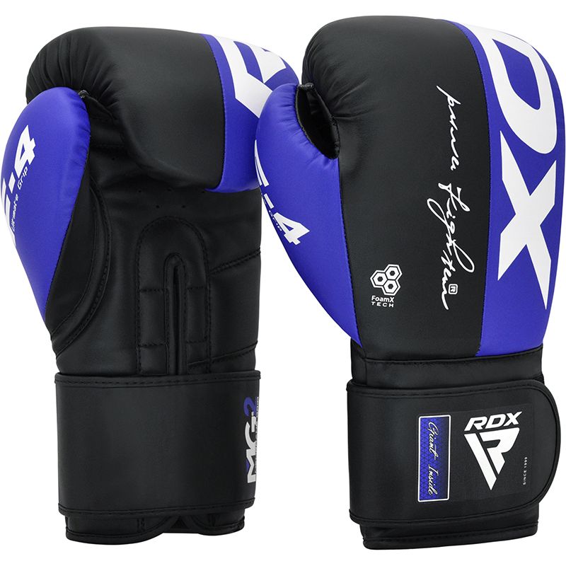 RDX F4 Boxing Gloves – Durable Training Gloves for Beginners Blue/Black - Image 6