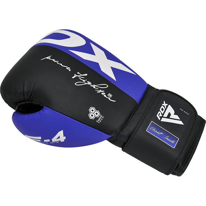 RDX F4 Boxing Gloves – Durable Training Gloves for Beginners Blue/Black - Image 5