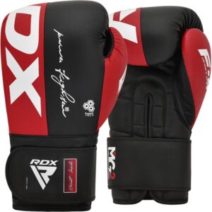 RDX F4 Boxing Gloves – Durable Training Gloves for Beginners - Red/Black