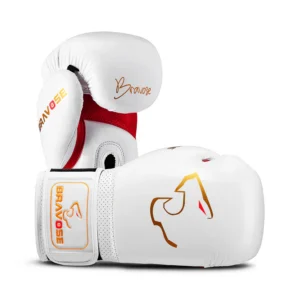 Bravose Alpha White & Red Boxing Gloves