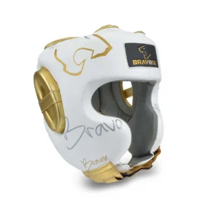 Bravose Elite Head Guard – White & Gold